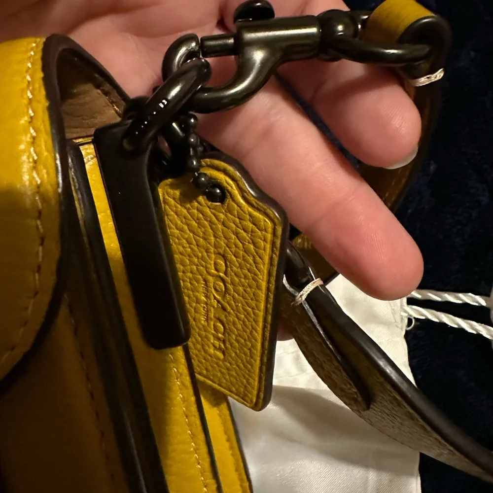 Coach Tabby 26 Mustard Yellow Crossbody Bag - Picture 8 of 13